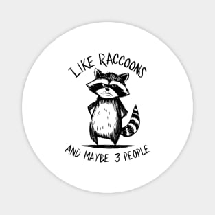 I Like Raccoons And Maybe 3 People | Sarcasm Magnet